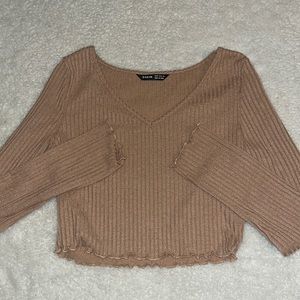 Shein Long Sleeve Crop Top